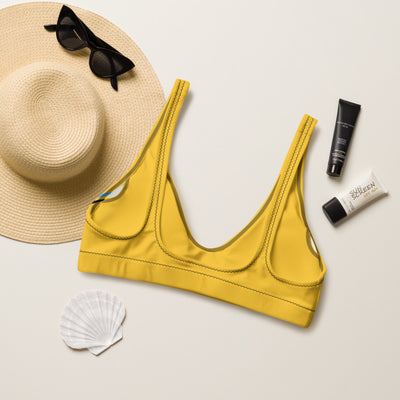 Forever Drift Recycled Padded Bikini Top - Passion Yellow
