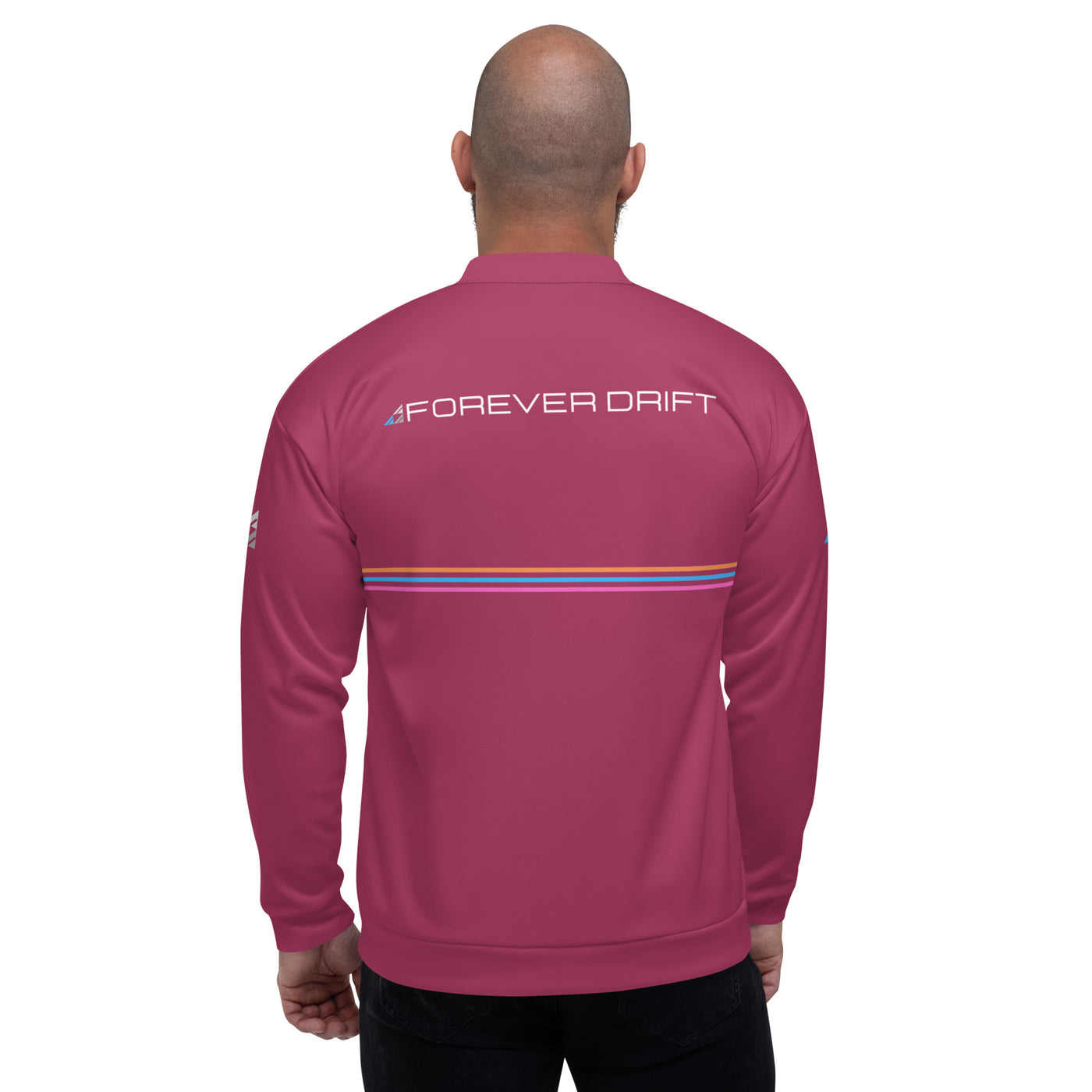 Forever Drift Unisex Bomber Jacket Retro Neon - Techno-Retro Pink