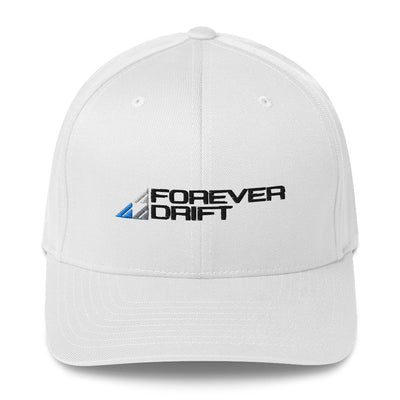 Forever Drift Premium Closed Back Cap in White - Flexfit